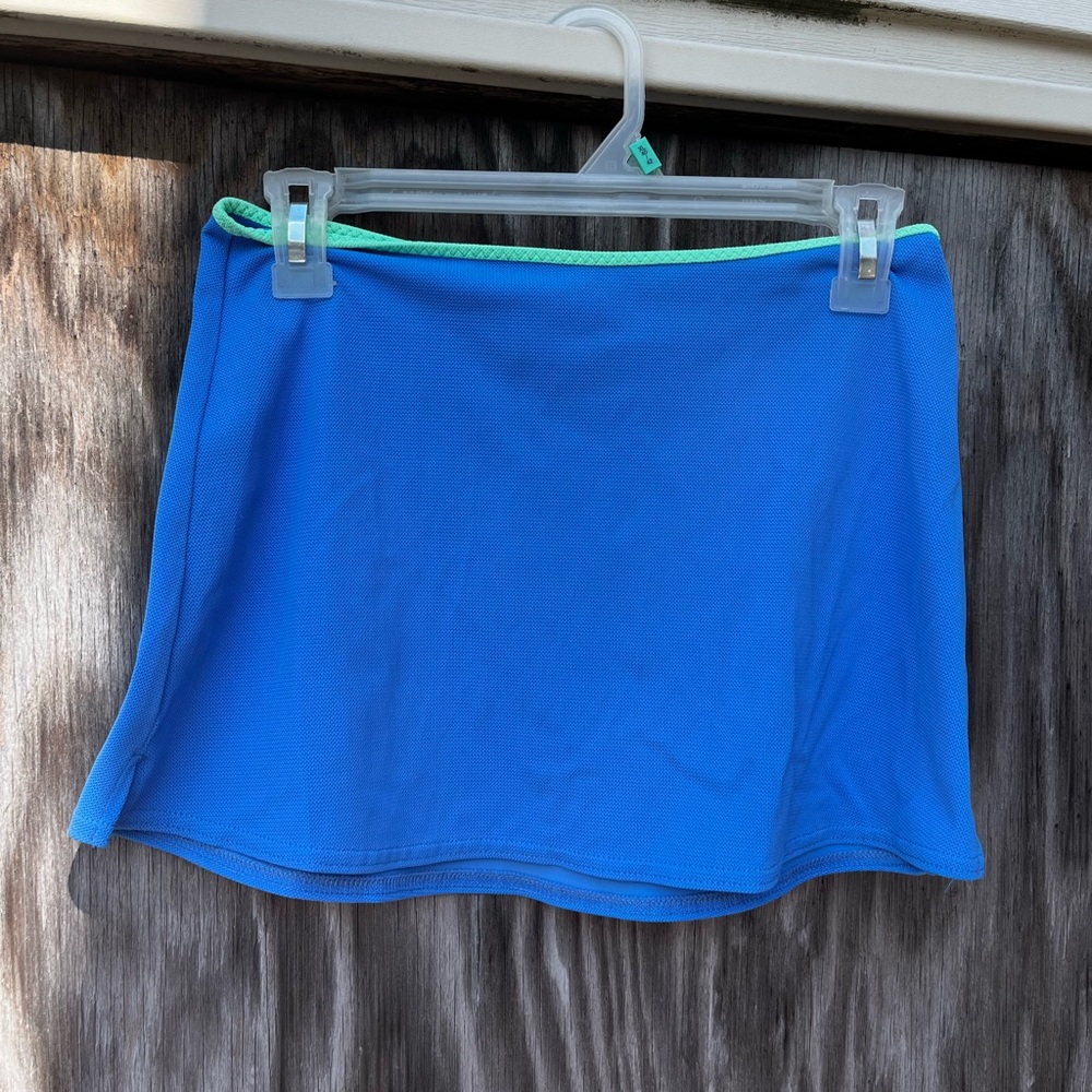 Hobie vibrant Blue with Green trim swim skirt coverup women size 8